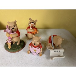 (4) Pooh & Friends Figurines